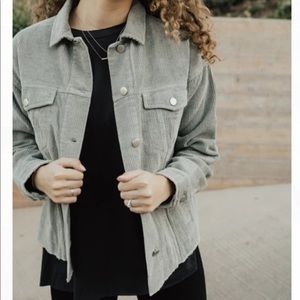 Gray Corduroy Jacket | Carly Jean Los Angeles